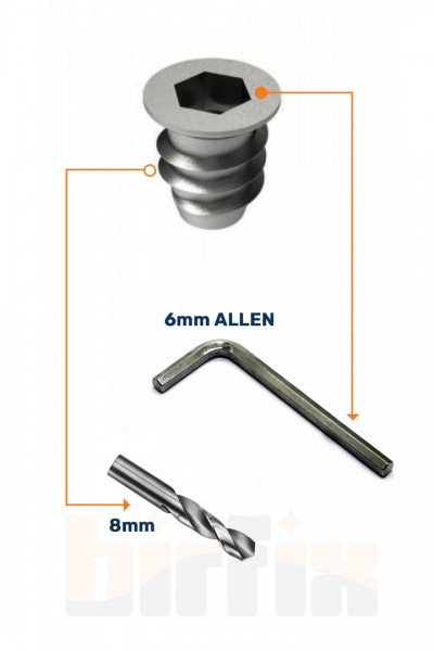 Metal Dübel M5 - 8 x 13 mm (MTLD-01) Metal Dübel M5 - 8 x 13 mm (MTLD-01)